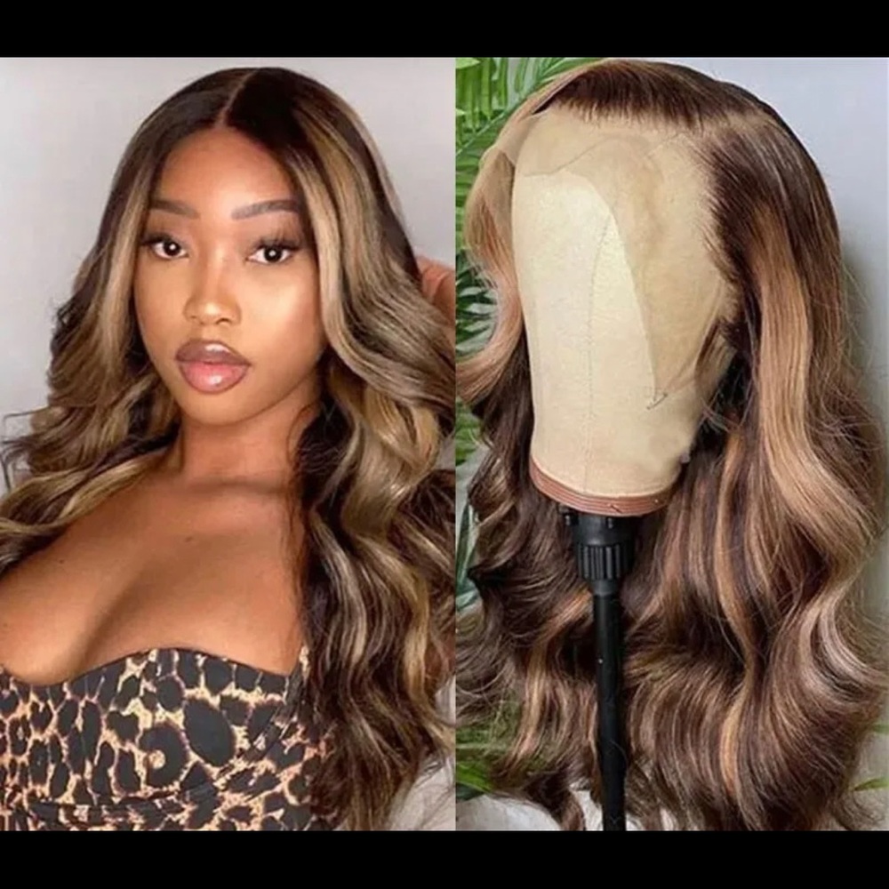 Blonde ombré lace front wig